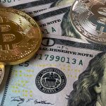Blockchain Evolution - Bitcoins and U.s Dollar Bills