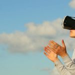 VR Applications - Woman Using Vr Goggles Outdoors